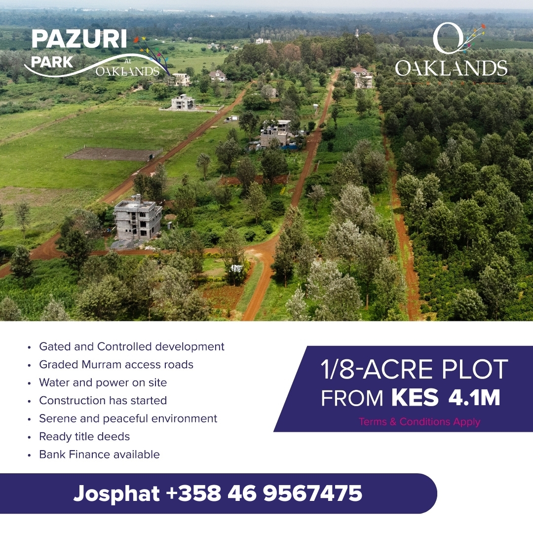 The most profitable investment property in 2024, Pazuri Park at Oaklands Kenya is a good option to consider