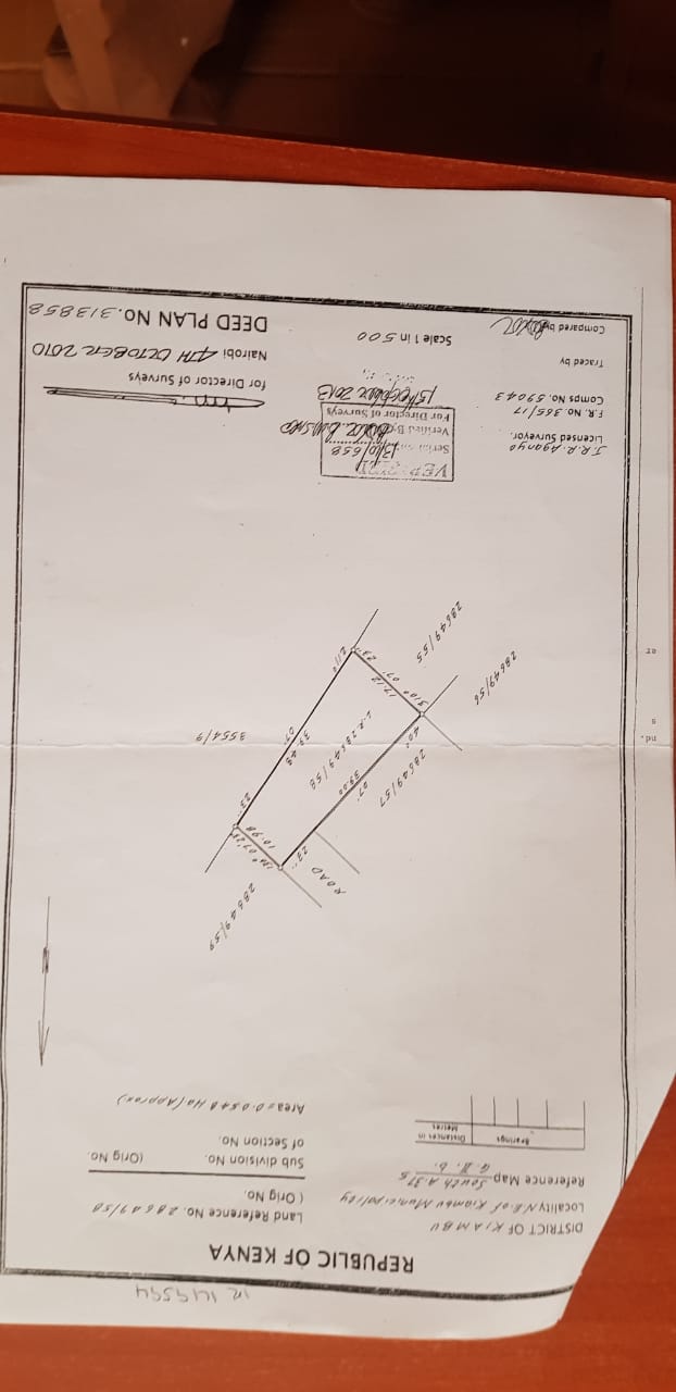 1/8 Acre Plot for sale in Kiambu Kamiti road Near Tatu city